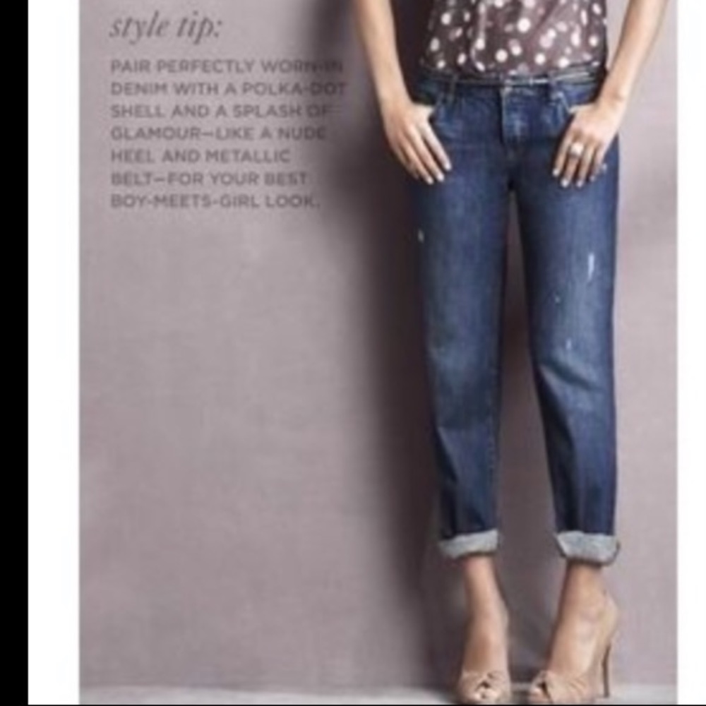 Loft Ann Taylor Slim Boyfriend Distressed Jeans 2 - Picture 8 of 8